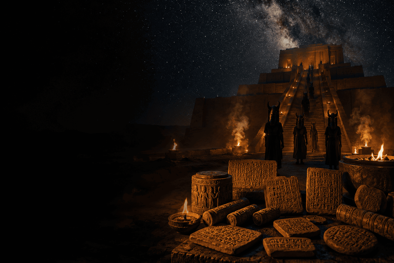 The Anunnaki: ancient Sumerian bas-relief depicting the seated divine figure of the Anunnaki council, representing the source node of the chain of custody from 4,000 BCE Mesopotamia